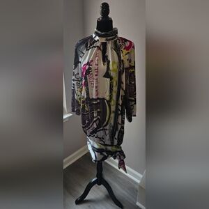 New York & Company Abstract Print Dress